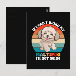Wenn ich meinen Maltipoo-Hund nicht mitbringen kan Postkarte