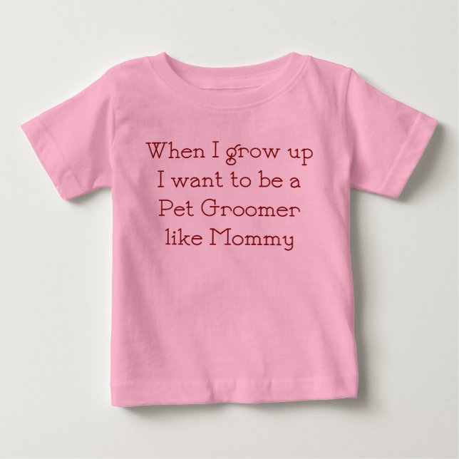 Wenn ich mich aufwachse, wollen Sie, um ein Baby T-shirt (Vorderseite)