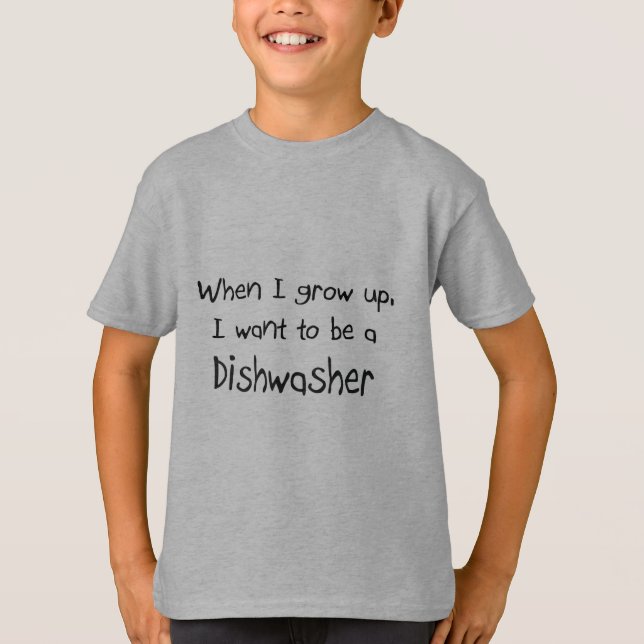 Wenn ich mich aufwachse, wollen Sie, um eine T-Shirt (Vorderseite)