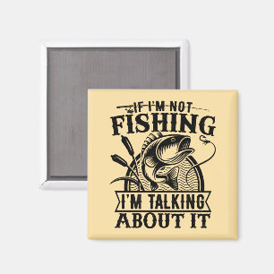 Wenn ich nicht fische Geschenk zum Vatertag  Magnet