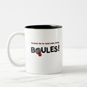 WENN ICH NICHT SPIELE, HAB ICH DIE EIER! (Pétanque Zweifarbige Tasse
