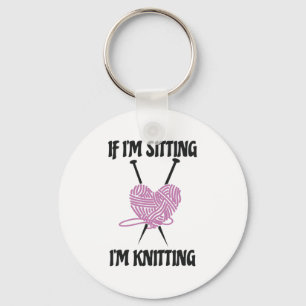 Wenn ich sitze, knetete ich erstaunliche Knitterwi Schlüsselanhänger