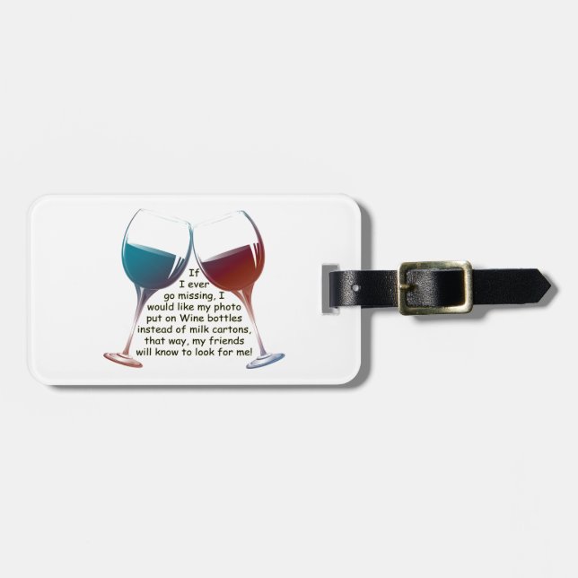 Wenn ich überhaupt… Spaß Wein-Sprichwortgeschenke Gepäckanhänger (Vorderseite horizontal)