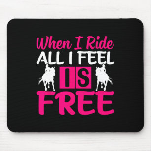 Wenn ich unterwegs bin, fühle ich mich frei - Pfer Mousepad