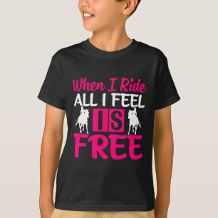 Wenn ich unterwegs bin, fühle ich mich frei - Pfer T-Shirt