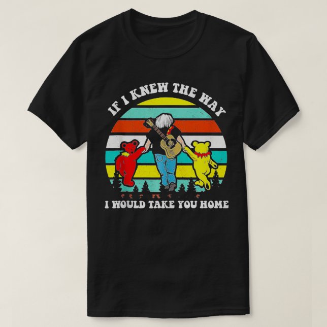 Wenn ich wüsste, wie ich dich Zuhause Retro Vint n T-Shirt (Design vorne)