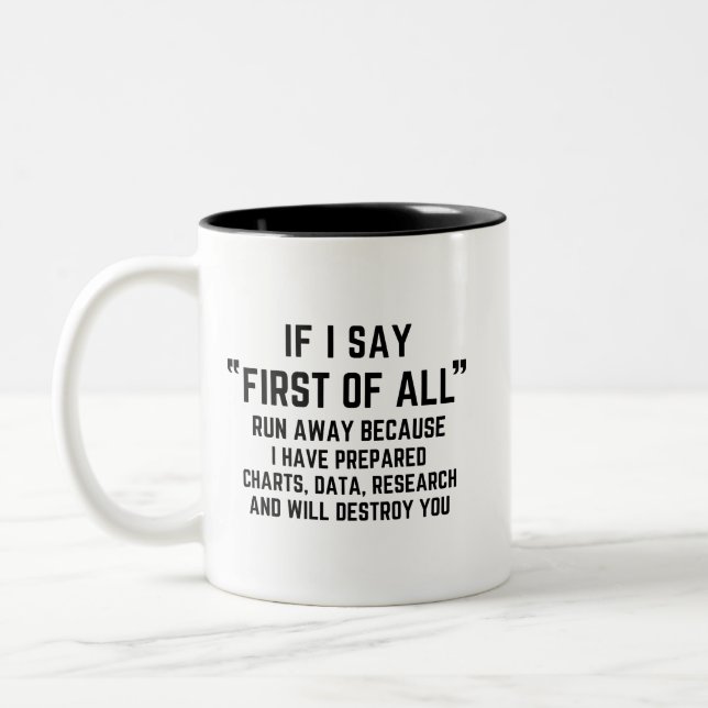 Wenn ich zuerst sage zweifarbige tasse (Links)