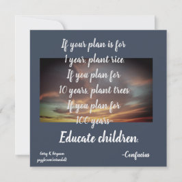 WENN IHR PLAN KONFUZIUS FEIERTAGSKARTE