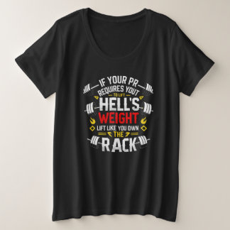 Wenn Ihre pr-gymnastische Motivation mit weißem Te Große Größe T-Shirt