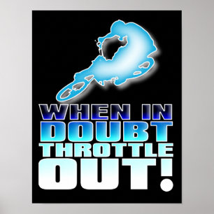 Wenn im Zweifel Vollgas Dirt Bike Motocross Pos Poster