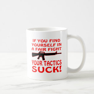 Wenn in einem angemessenen Kampf Ihre Taktiken Kaffeetasse