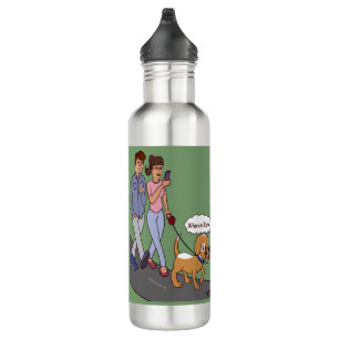 Wenn in Rom Flachkarte Edelstahlflasche