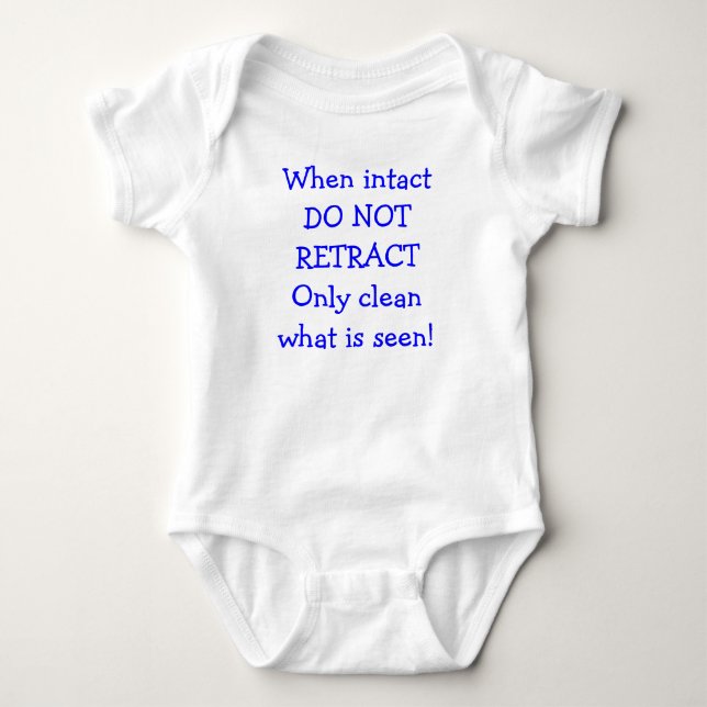 Wenn intakt, ZIEHEN Sie NICHT zurück Baby Strampler (Vorderseite)