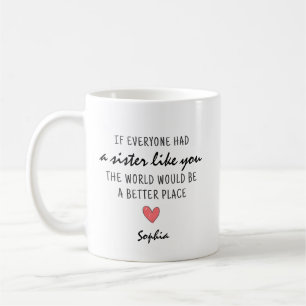 Wenn jeder eine Schwester wie dich hätte Personali Kaffeetasse