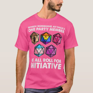 Wenn jemand ein Party angreift, setzen wir uns daf T-Shirt