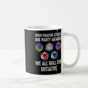 Wenn jemand ein Party D20 Dice LGB angreift Kaffeetasse