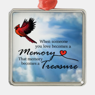 Wenn jemand Sie Liebe, Kardinal Silbernes Ornament