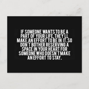 WENN JEMAND WILL, TEIL IHRES LEBENS ZU SEIN, WAR E POSTKARTE