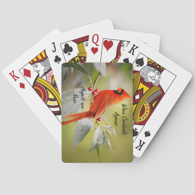 Wenn Kardinäle erscheinen, sind Engel in der Nähe Spielkarten (Rückseite)