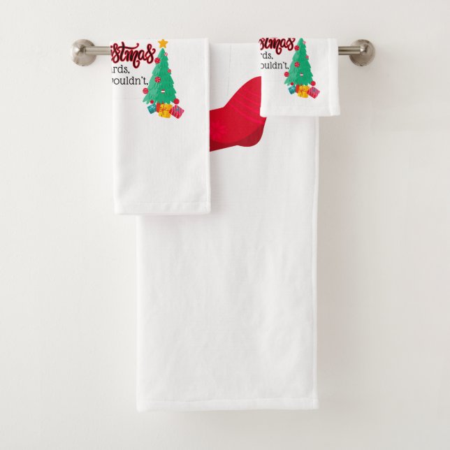 Wenn Katzen Weihnachtskarten schicken würden, würd Badhandtuch Set (Insitu)