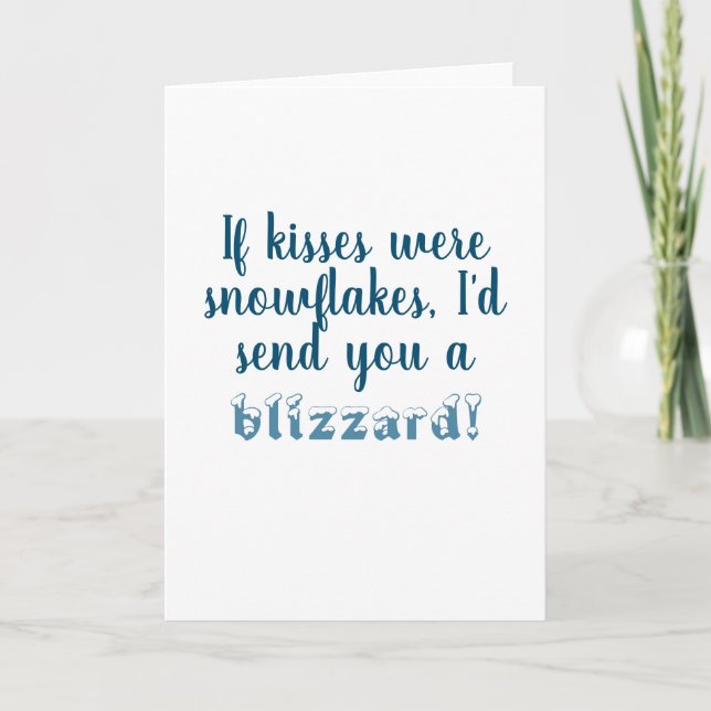 Wenn Kisses Schneeflocken waren, Ferien 2020 Apart Karte (Vorderseite)