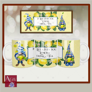 Wenn Leben dir Zitronen gelb blauen Gnomen gibt Tasse