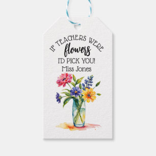 Wenn Lehrer Blume wären, würden wir uns bei Ihne Geschenkanhänger