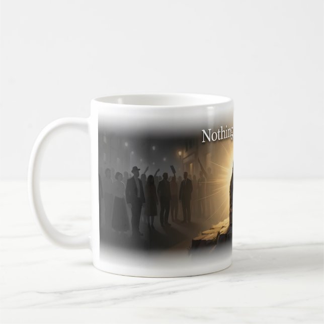 Wenn Liebe zur einzigen Welt wird Kunst Tasse (Links)