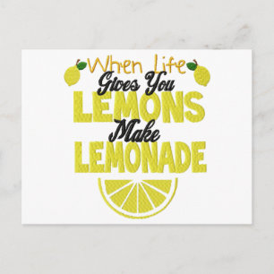 Wenn Life Lemons gibt (eigene Hintergrundfarbe hin Postkarte