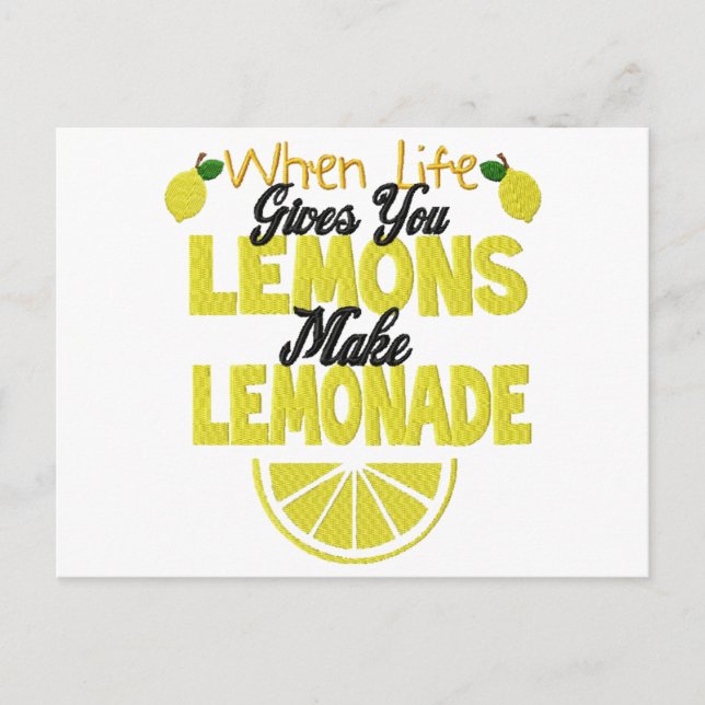 Wenn Life Lemons gibt (eigene Hintergrundfarbe hin Postkarte (Vorderseite)