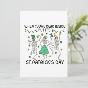 Wenn man innerlich tot ist, aber es ist St. Patric Feiertagskarte