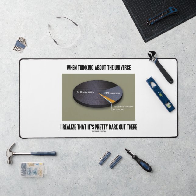 Wenn man Universum wahrnimmt, ist es dunkel da dra Schreibtischunterlage (Arbeitsplatz)