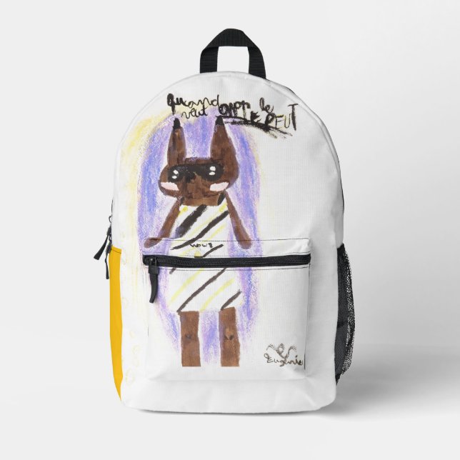 Wenn man will, kann man es bedruckter rucksack (Vorderseite)