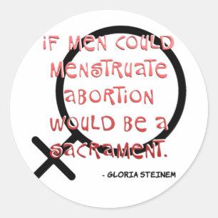 Wenn Männer Menstruation Runder Aufkleber