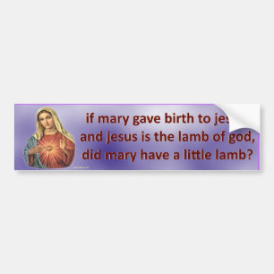 wenn Mary Jesus… entband Autoaufkleber