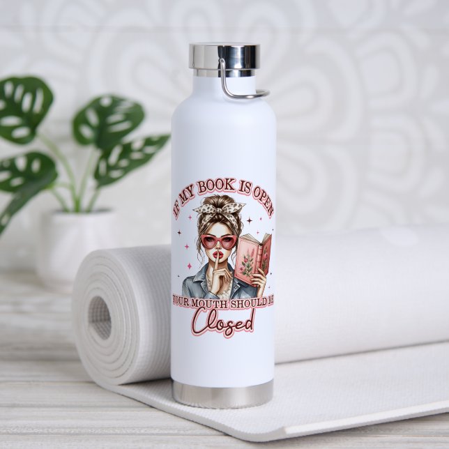 Wenn mein Buch geöffnet ist... Trinkflasche (Yoga (gedreht))