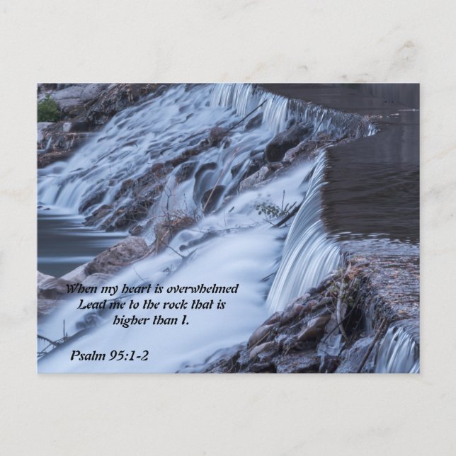 Wenn mein Herz überlastet Postkarte Psalm 95:1-2 (Vorderseite)