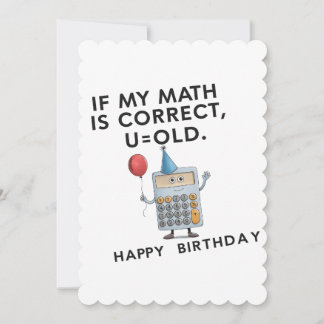 Wenn meine Mathe richtig ist U alten lustigen Vate Einladung