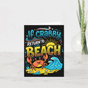 Wenn mürrisch zurück zum Strand Ozean Sommerurlaub Karte