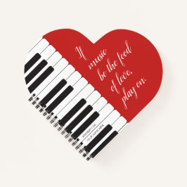 Wenn Musik das Futter der Liebe ist - Klavierkonze Notizbuch
