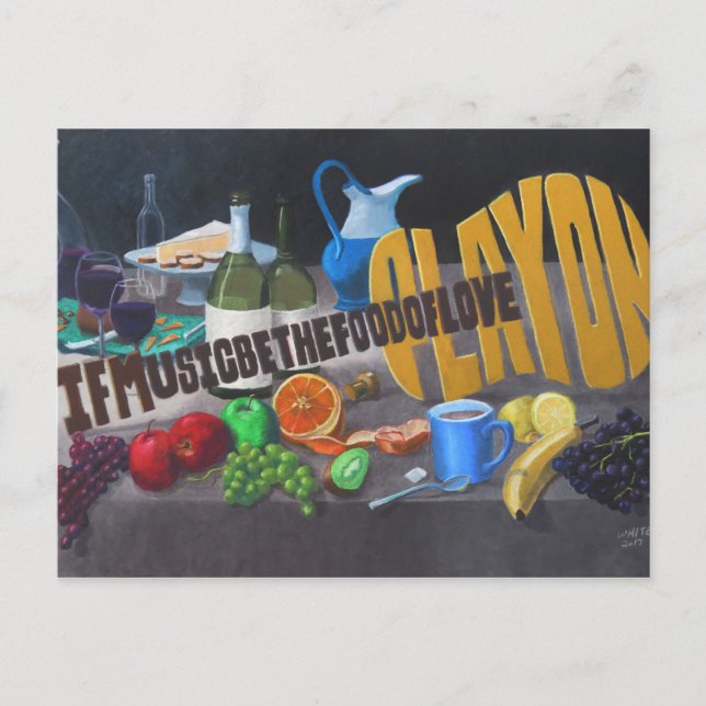 Wenn Musik das Futter der Liebe ist Postkarte (Vorderseite)