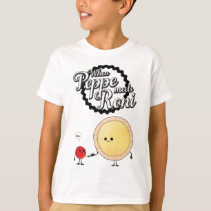 Wenn Peppe trifft Roni - Funny Pepperoni Pizza T-Shirt