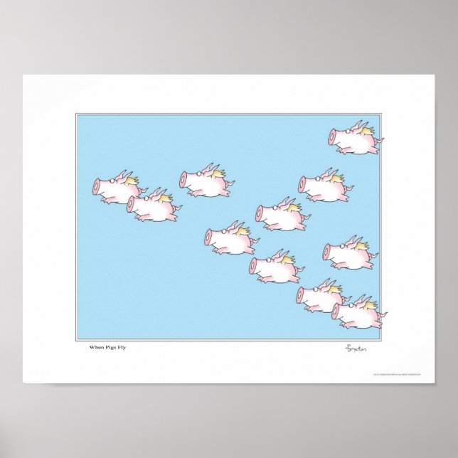 WENN PIGS FLY Poster von Sandra Boynton (Vorne)