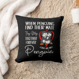 Wenn Pinguine ihren Mate finden, Bleibe sie zusamm Kissen