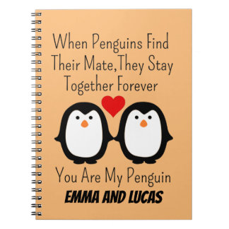 wenn Pinguine ihren Partner finden, bleibe sie zus Notizblock