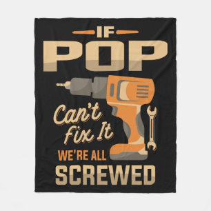 Wenn Pop nicht reparieren kann es lustig Handyman  Fleecedecke