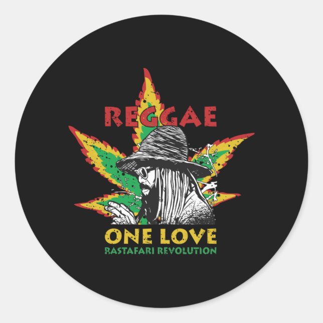 Wenn Reggae dein Leben ist Runder Aufkleber (Vorderseite)