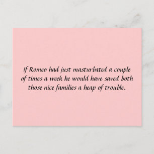 Wenn Romeo nur.. Postkarte