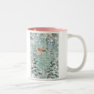wenn Rotkehlchen verlorenes geliebt erscheinen, Zweifarbige Tasse
