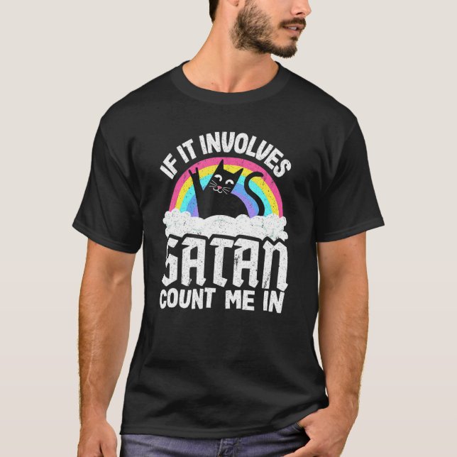 Wenn Satan mich mit Schwermetall R T-Shirt (Vorderseite)